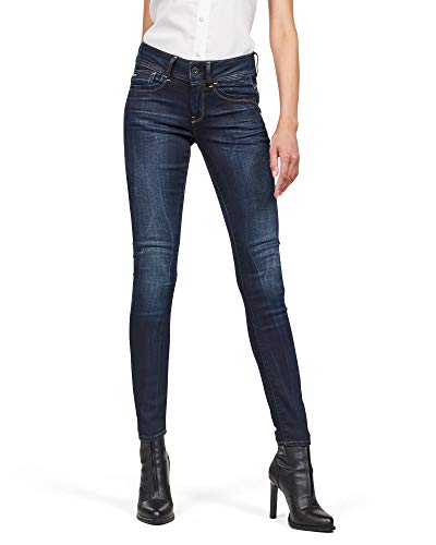 G-STAR RAW Lynn Mid Skinny Vaqueros, Azul (Faded Blue 5245-A889), 25W / 34L para Mujer