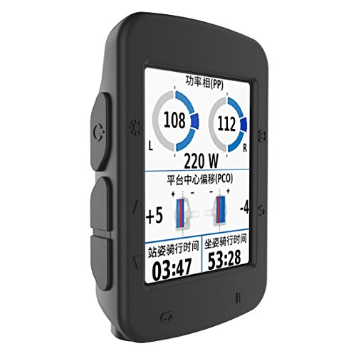 Garmin Edge 520 Funda, a prueba de polvo, resistente a los golpes, funda protectora de silicona para Garmin 520+protector de pantalla resistente a los arañazos (negro)