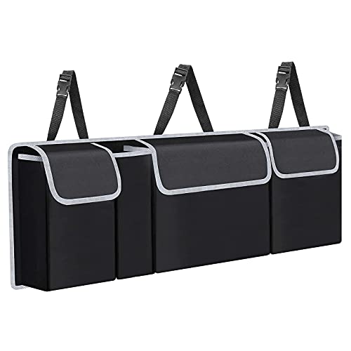 GKER Organizador Maletero Coche, Plegable de Organizador de Maletero Para Coche, Organizador Maletero Coche Grande de Almacenamiento de Bolsillo del Asiento Trasero del Coche Percha para vehículo Auto