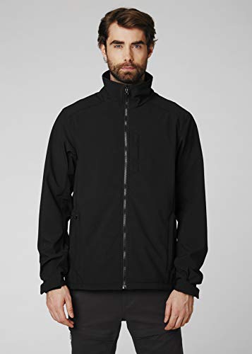 Helly Hansen Paramount Resistente Al Agua Y Al Viento Y Respirable Chaqueta De Softshell, Hombre, Negro, M