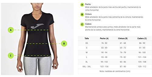 Joma Campus II - Camiseta de equipación de manga corta para mujer, color burdeos / celeste, talla M