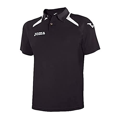 Joma Champion II - Polo para niño de 14 años, Color Negro/Blanco