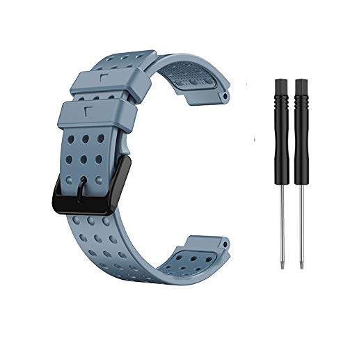 KINOEHOO Correas para relojes Compatible con Garmin Approach S20/Forerunner 220 230 235 630 620 735 Pulseras de repuesto.Correas para relojesde siliCompatible cona.