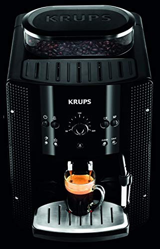 Krups Roma EA8108 - Cafetera superautomática, 15 bares, molinillo de café cónico de metal, con selección de cantidad e intensidad de café, Boquilla de vapor, 2 boquillas, incluye kit limpieza