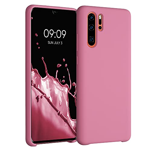 kwmobile Carcasa Compatible con Huawei P30 Pro - Funda de Silicona para móvil - Cover Trasero en Rosa Chicle