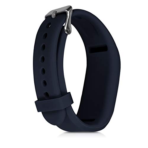 kwmobile Pulsera Compatible con Garmin Vivofit 3-2X Correa de TPU para Reloj Inteligente - Negro/Azul Oscuro