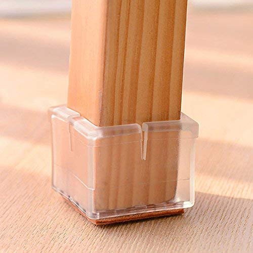 LEADSTAR Silla Pierna Caps, 20Pz Tabla de Muebles Fundas Protectores para sillas, Muebles-Punta Silla Antirayaduras- Almohadilla de Patas de Sillas para 30-35 mm - Transparent