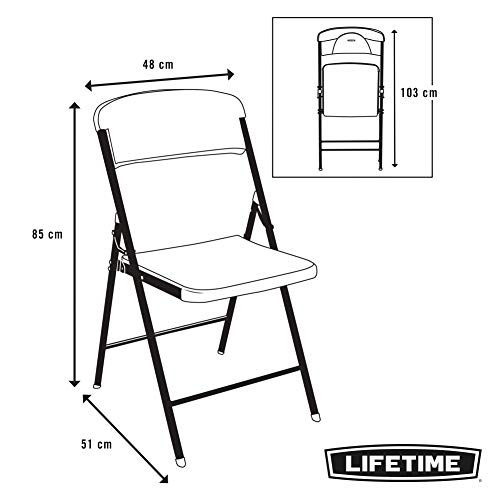 LIFETIME 80615 - Silla plegable ultrarresistente LIFETIME 50,7 x 47,9 x 84,5 cm UV100