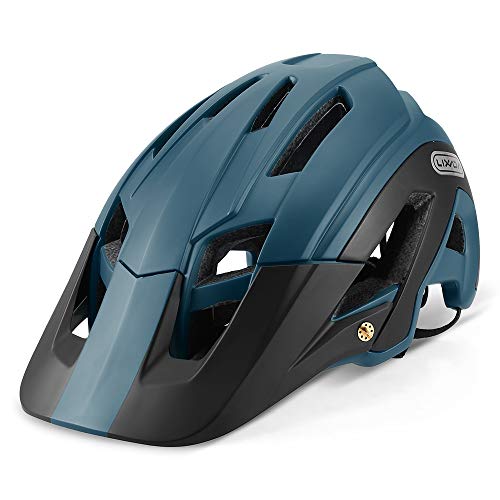 Lixada Casco de Ciclismo Ligero con Visera Desmontable 56-62 cm 16 Respiraderos Casco Protector de Seguridad para Ciclismo Bicicleta MTB