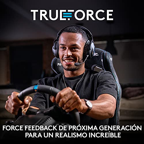 Logitech G923 TRUEFORCE Volante de Carreras y Pedales hasta 1000Hz Force Feedback, Pedales personalizables, Embrague Dual, Volante cubierto de Cuero Auténtico para Xbox Series X|S & One, PC - Negro