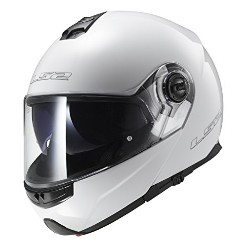 LS2 503251002L FF325 Casco Strobe Solid, Color Blanco, Tamaño L