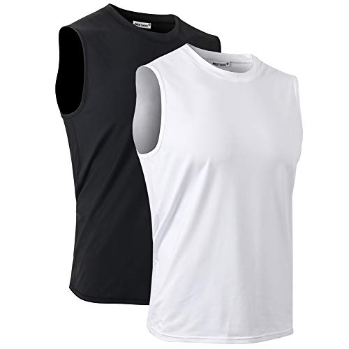 MeetHoo Camisetas de Tirantes Hombre Chaleco Deportivo Entrenamiento Camiseta sin Mangas Deportivas Fitness Verano para Deporte Gimnasio Correr Fútbol y Ciclismo