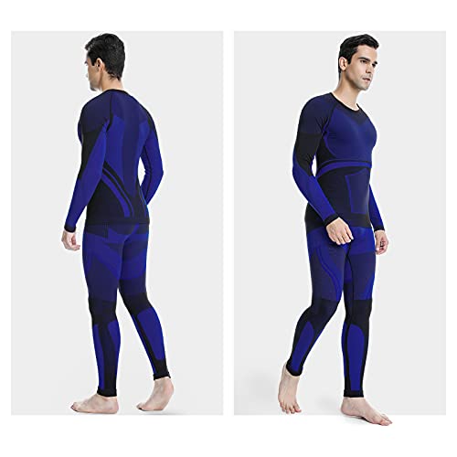 MEETWEE Ropa Interior TéRmica Hombre, Capa Base De Invierno, Manga Larga, Calzoncillos Largos, CompresióN De Secado RáPido, Parte Superior E Inferior para Esquí Deportivo, Correr, Senderismo