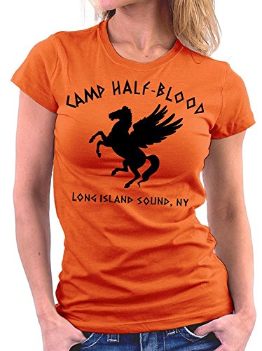 Million Nation Camp Halfblood - Camiseta para mujer, naranja, L