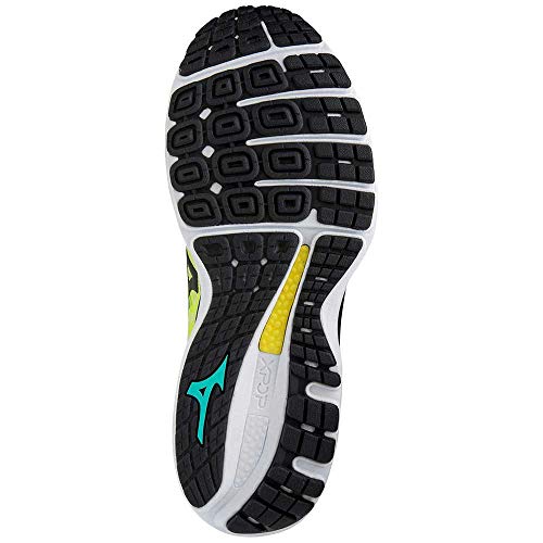 Mizuno Wave Sky 4, Zapatillas Deportivas Hombre, Safety Yellow/Black/Atlantis, 41 EU