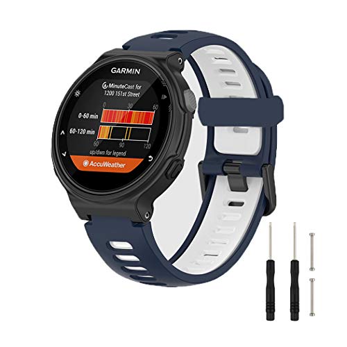 Molitececool Compatible con Garmin Forerunner 235, correa de silicona suave de repuesto para reloj inteligente Garmin Forerunner 235/235 Lite/220/230/620/630/735XT/Approach S20 S5 S6