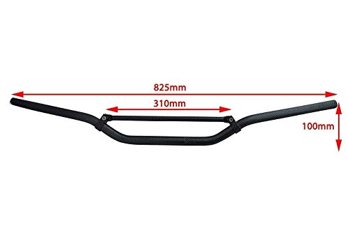 Moto Manillar Para Trail Motocross Streetfighter Motocicleta Soporte - 22mm 7/8" - efecto fibra de carbono, Fibra de Carbono Efecto