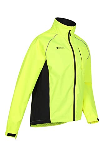 Mountain Warehouse Chaqueta Impermeable Ciclismo Adrenaline Hombre- Abrigo Lluvia Transpirable Unisex - para Running y Caminar Amarillo XXL