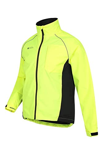 Mountain Warehouse Chaqueta Impermeable Ciclismo Adrenaline Hombre- Abrigo Lluvia Transpirable Unisex - para Running y Caminar Amarillo XXL