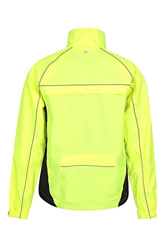 Mountain Warehouse Chaqueta Impermeable Ciclismo Adrenaline Hombre- Abrigo Lluvia Transpirable Unisex - para Running y Caminar Amarillo XXL