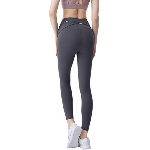 Nileco Pantalones De Fitness Gimnasio,Control De Abdomen Leggings De Cintura Alta,Mujeres Culo Levantando Leggings,Pantalones De Yoga Cruzados-Azul M