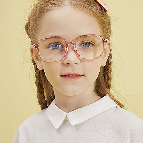 Niños Gafas Bloqueo Luz Azul Hijos Anteojos Anti Fatiga Visual Gafas Anti-Luz Azul, Gafas De Antifatiga para Computadora,Teléfonos,TV,Vídeo,Juego Niñas Chicos Marco