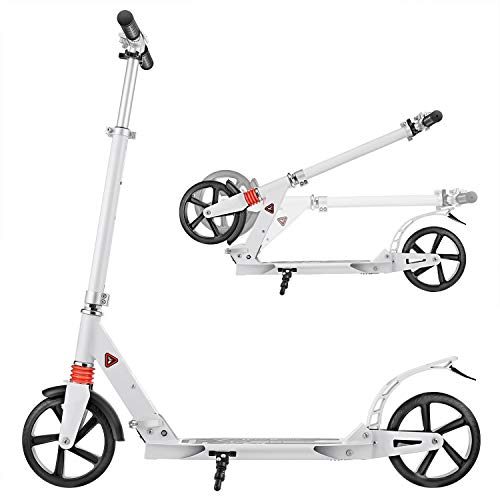 Patinete Plegable de 2 Ruedas Patinete Niño 8 años Altura Ajustable Kick Scooter para Niños y Adultos con Manillar