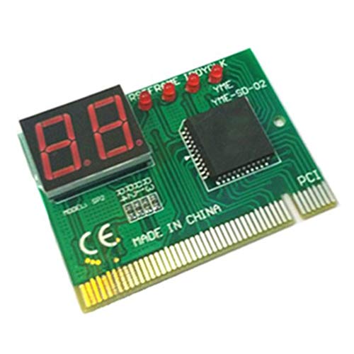 Pc de 2 dígitos Placa Madre de la computadora Analizador de Tarjetas Postales de depuración Probador de Placa Base Pci Pantalla de diagnóstico para PC de Escritorio Verde y Negro