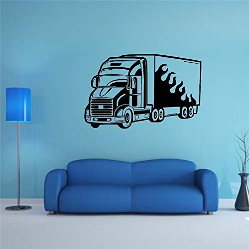 Pegatina de vinilo para pared,,camión,camión,camión,remolque,pegatina para conductor,tienda de coche,pegatina de vinilo extraíble,,pegatina de fondo,A6 57x89cm