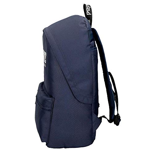 Pepe Jeans Uma Mochila Azul 31x42x17,5 cms Poliéster 22.79L