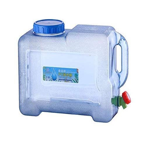 perfecti Tanque De Agua De Camping con Grifo, 5L Bidón De Agua Plástico del Contenedor De Agua Portátil del Coche Sin-BPA para BBQ y Viaje Largo