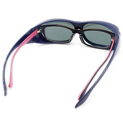 Perfectmiaoxuan Gafas de Sol Polarizadas para llevamos gafas graduadas para hombre mujere/Gafas de sol cubren gafas graduadas Excelentes para Ciclismo Pescar y Conducir (blue A, 65)