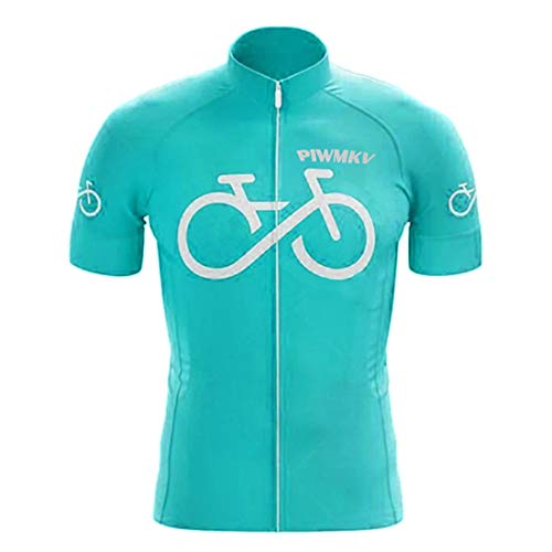 PIWMKV Maillot de Ciclismo para Hombre Maillot de Ciclismo de Manga Corta Maillot de Ciclismo MTB de Manga Corta Maillot de Ciclismo de Secado rápido