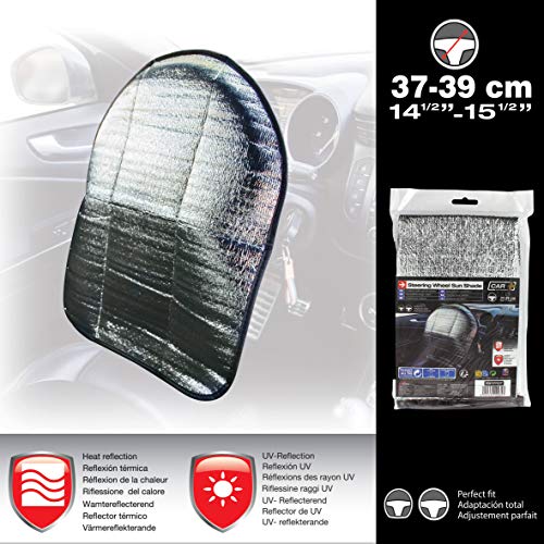 Protector Solar para Volante de Coche de diámetros de 37 a 39 cm. Práctica Funda Parasol Anti Calentamiento.