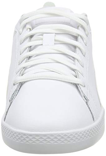 PUMA Smash Wns v2 L, Zapatillas Bajas, para Mujer, Blanco (Puma White-Puma White), 36 EU