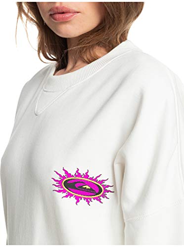 Quiksilver - Sudadera con Tejido orgánico - Mujer - XL - Blanco