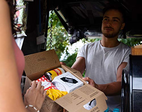 Rainbow Socks - Hombre Mujer Calcetines Meal Socks Box Regalo - 5 Pares - Burger Patatas Fritas Cerveza - Talla 41-46