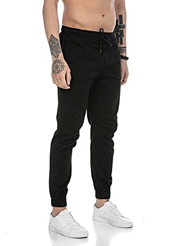 Redbridge Pantalón para Hombre Joggers Chino Algodón Noir XXL