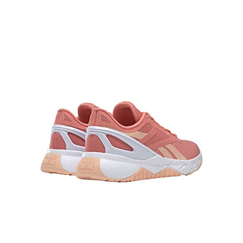 Reebok womens Nanoflex Cross Trainer, Twisted Coral/Aura Orange/White, 11 US