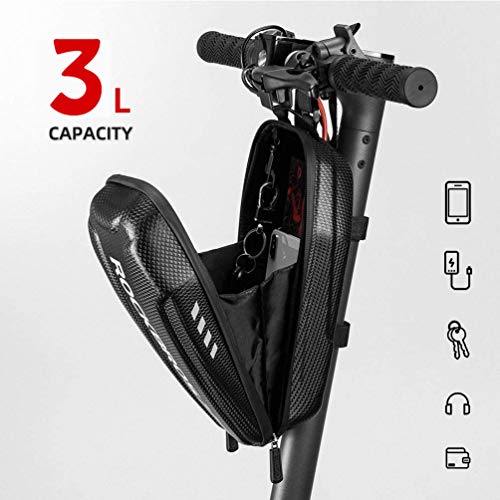 ROCKBROS Bolsa de Scooter Eléctrico Patinete Colgante Manillar EVA 2L/3L Tubo Frontal para Xiaomi Mijia M365/M365 Pro/Segway ES/Bicicleta Plegable