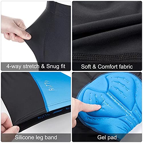 ROTTO Pantalones Cortos de Ciclismo para Hombre Pantalones Cortos de Bicicleta Acolchados