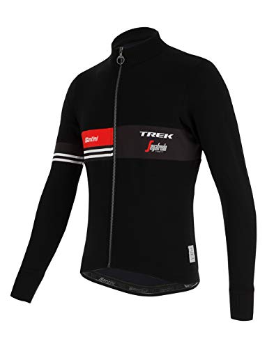 Santini Trek-segafredo 2019 - Camiseta de Lana para Hombre, Hombre, RE21507519TSICON, Negro, XX-Large