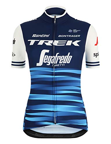 Santini Trek-segafredo 2019 - Camiseta de Manga Corta para Mujer, Mujer, RE942L75C19TW, Azul Claro, XX-Large