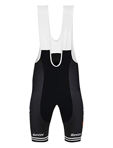 Santini Trek-Segafredo 2019 Fan Line - Pantalones Cortos para Hombre, Hombre, Pantalones Cortos, RE1071MAX19TS, Negro, S