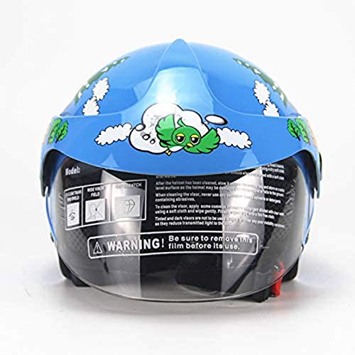 SHOPTOP Casco de Ciclo para niños, Edad de 2 a 8 años de Edad para niños pequeños Cascos de Ciclo de Seguridad de Dibujos Animados niñas Cascos de Seguridad para Ciclismo en Bicicleta patineta,Azul