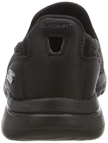 Skechers Go Walk 5 - Zapatillas, Mujer, Negro (Negro Bbk Black Textile Trim), 37 EU