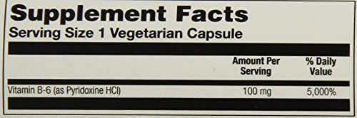 Solaray Vitamin B-6 100mg | 60 VegCaps