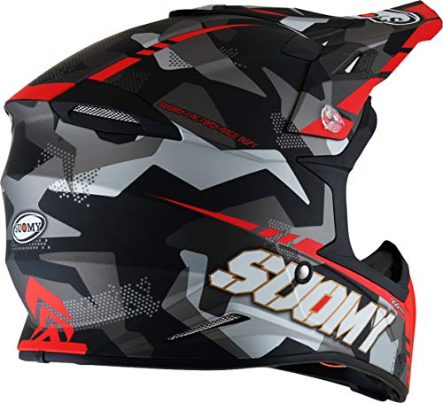 Suomy X-Wing Camouflager - Casco de motocross, color rojo mate