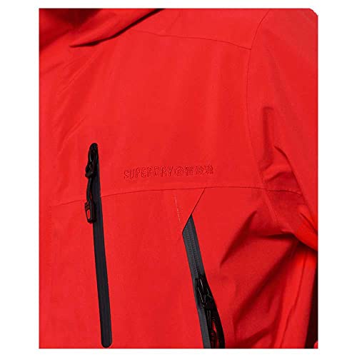 Superdry Hydrotech Ultimate Waterproof Chaqueta, High Risk Red, M para Hombre