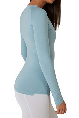 TCA Mujer SuperThermal Camiseta Termica Deportiva - Manga Larga - Tourmaline (Azul), S